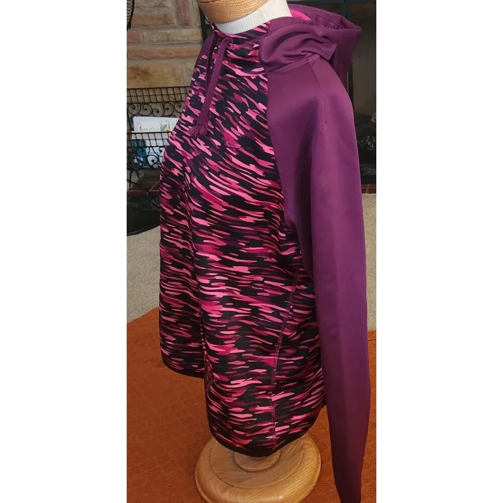 Nike Hoodie Pullover Womens Large Pink Purple Camo Therma Fit Large